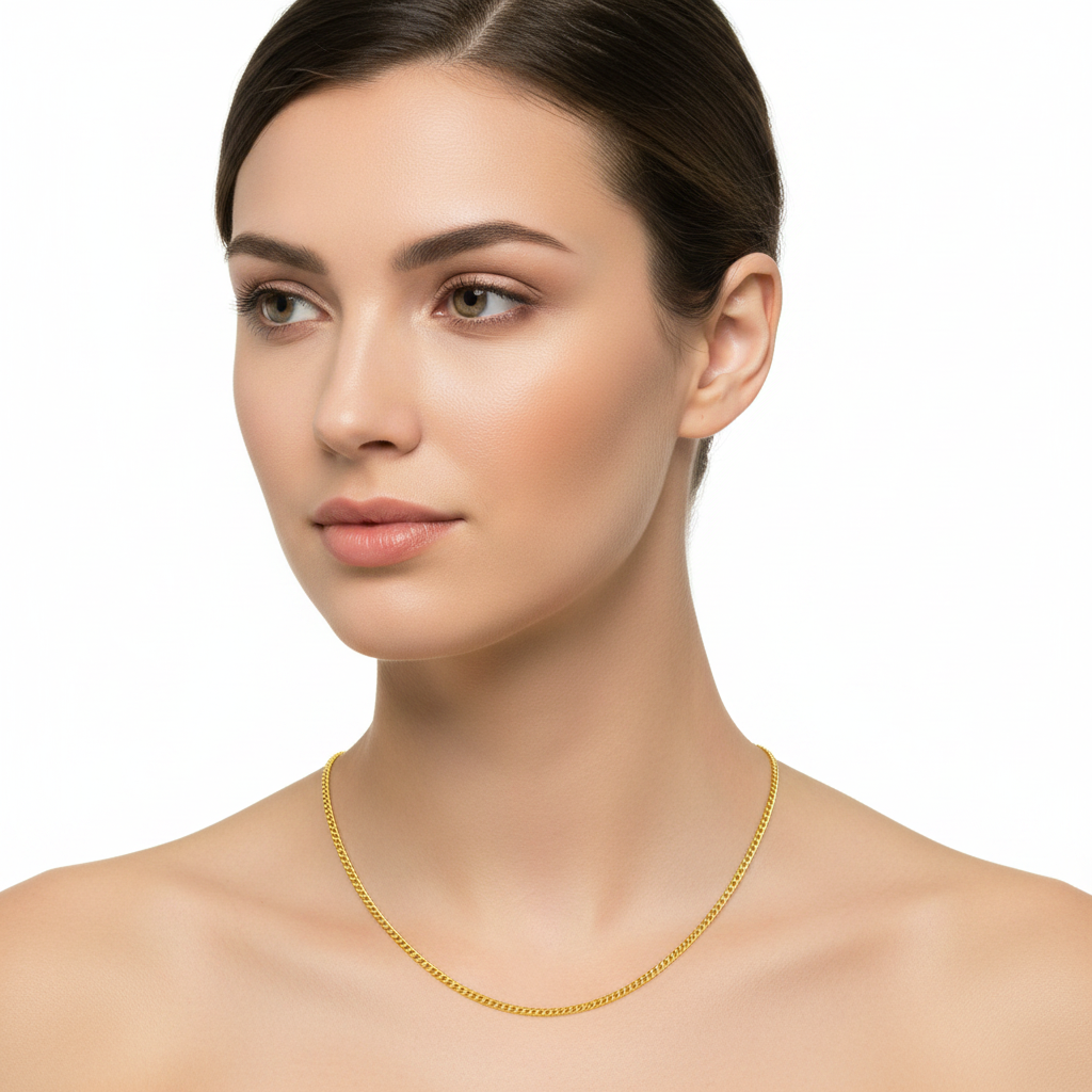 18k Yellow Gold Gourmette Chain
