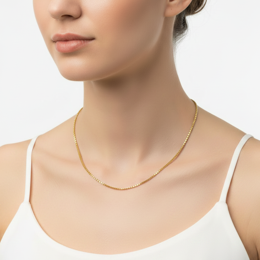 18k Yellow Gold Classic Box Chain