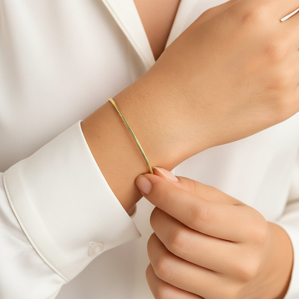 14K Yellow Gold Diamond Cut Stack Bangle Bracelet