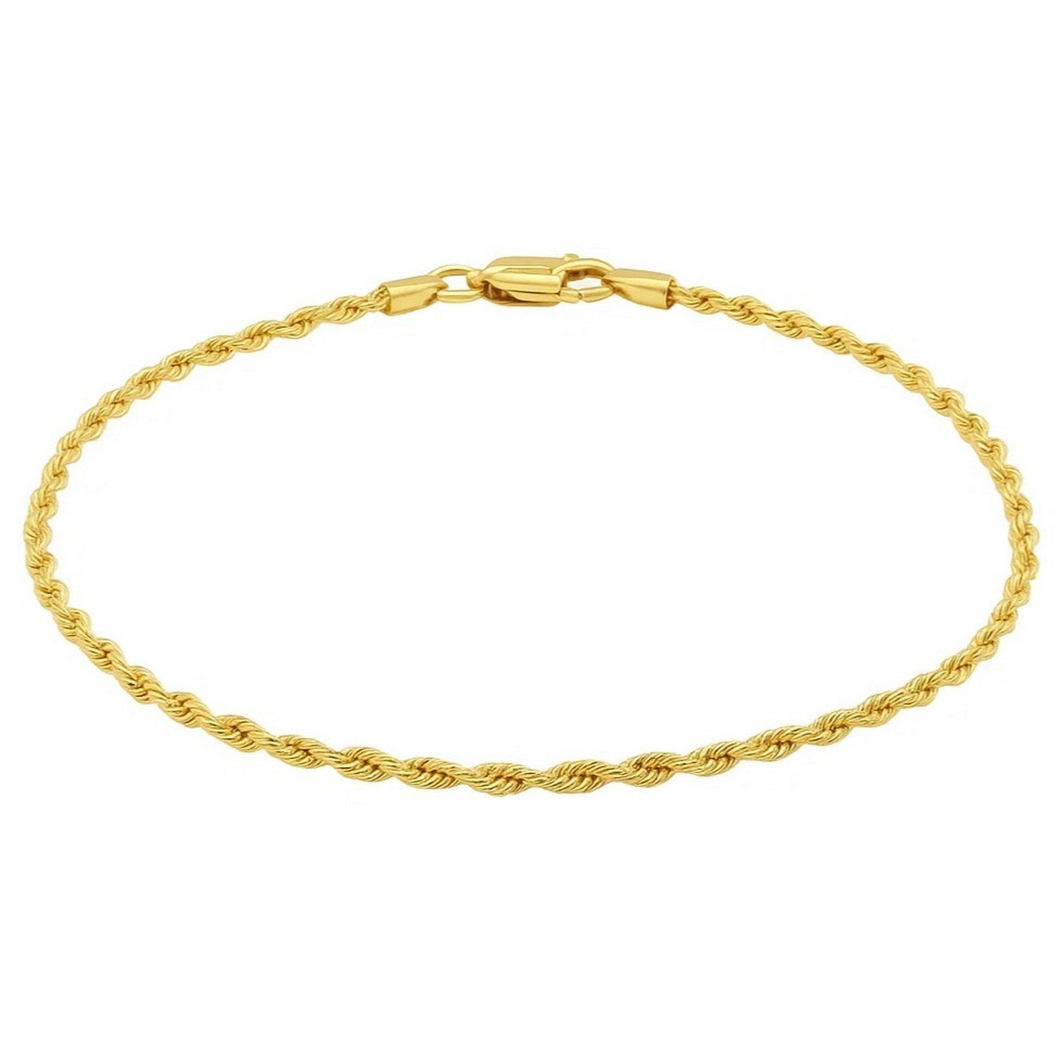 10k Yellow Gold Solid Diamond Cut Rope Bracelet