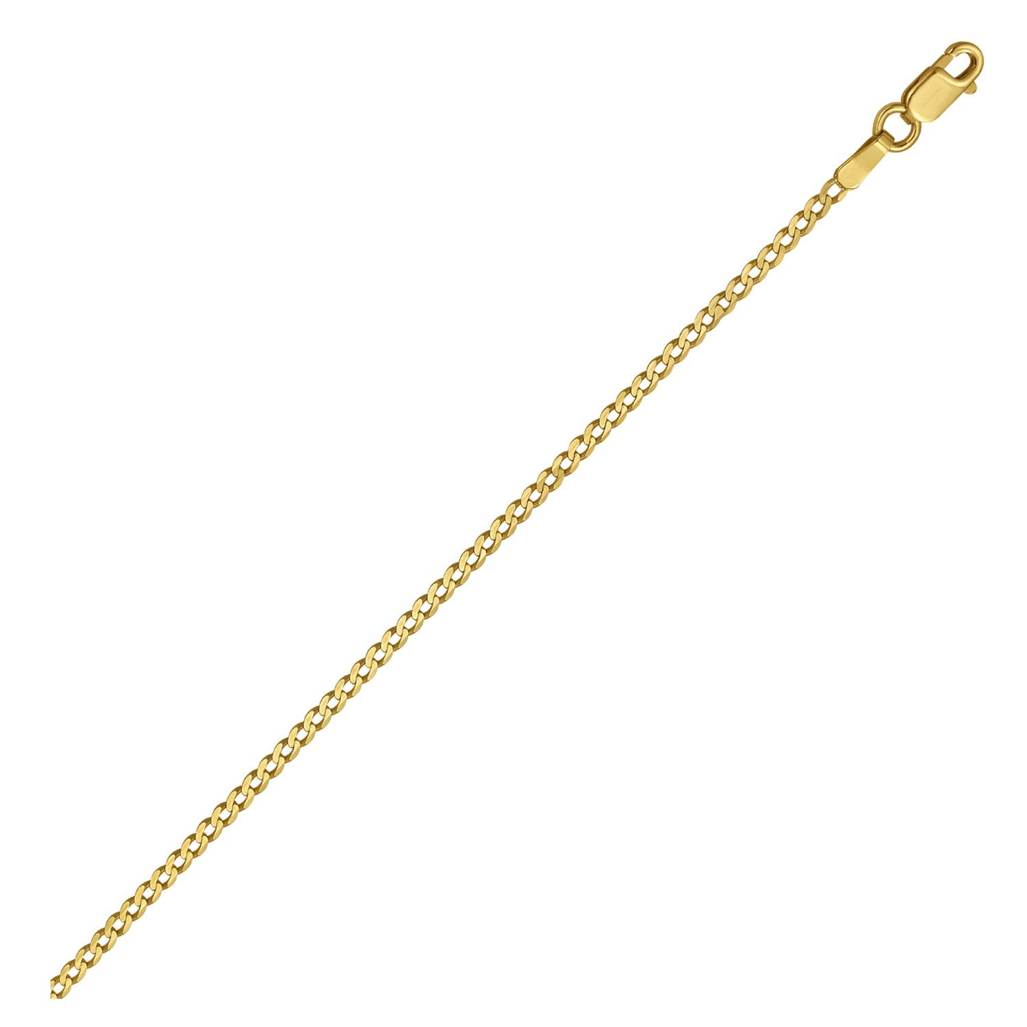 14k Yellow Gold Solid Curb Chain
