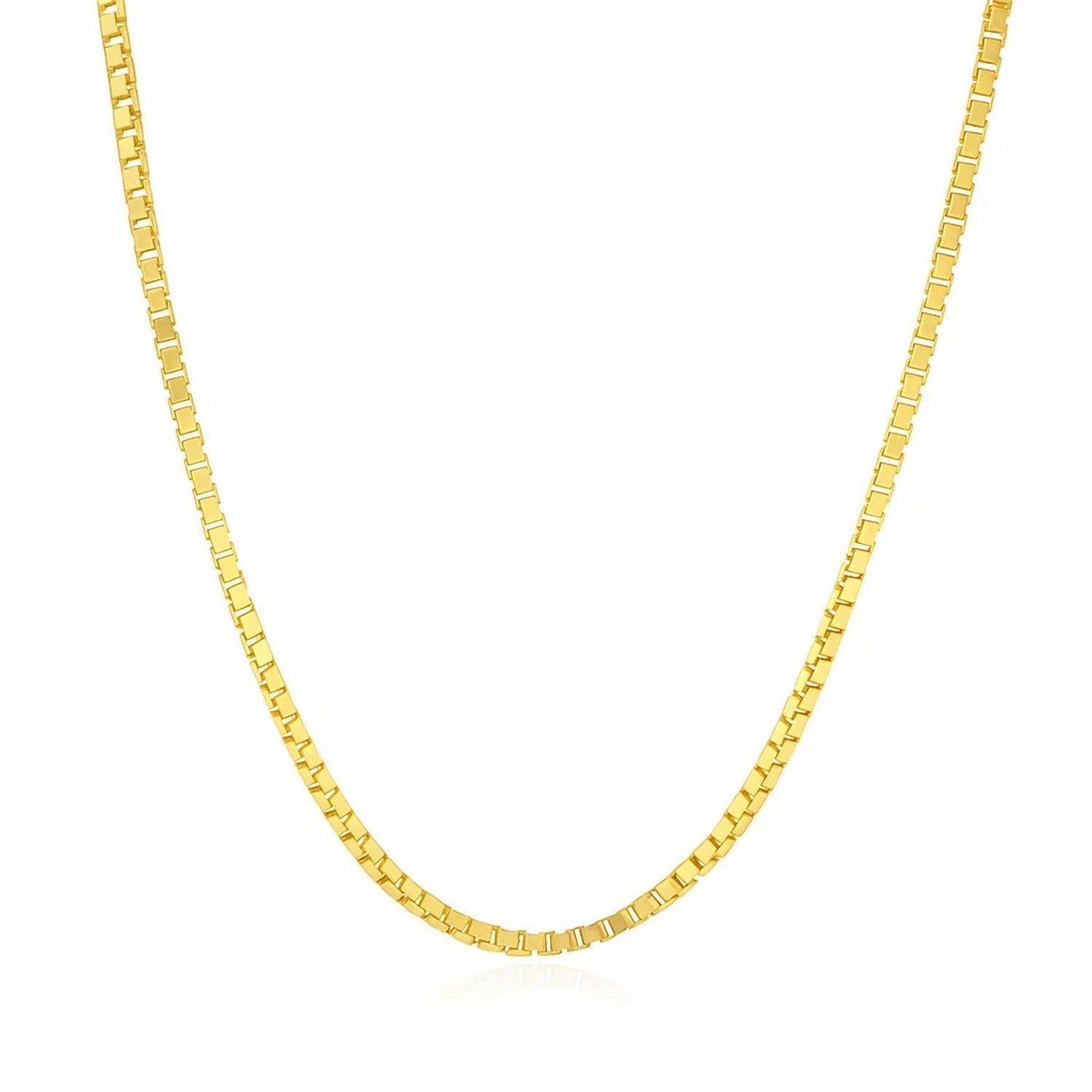14k Yellow Gold Semi Solid Box Chain