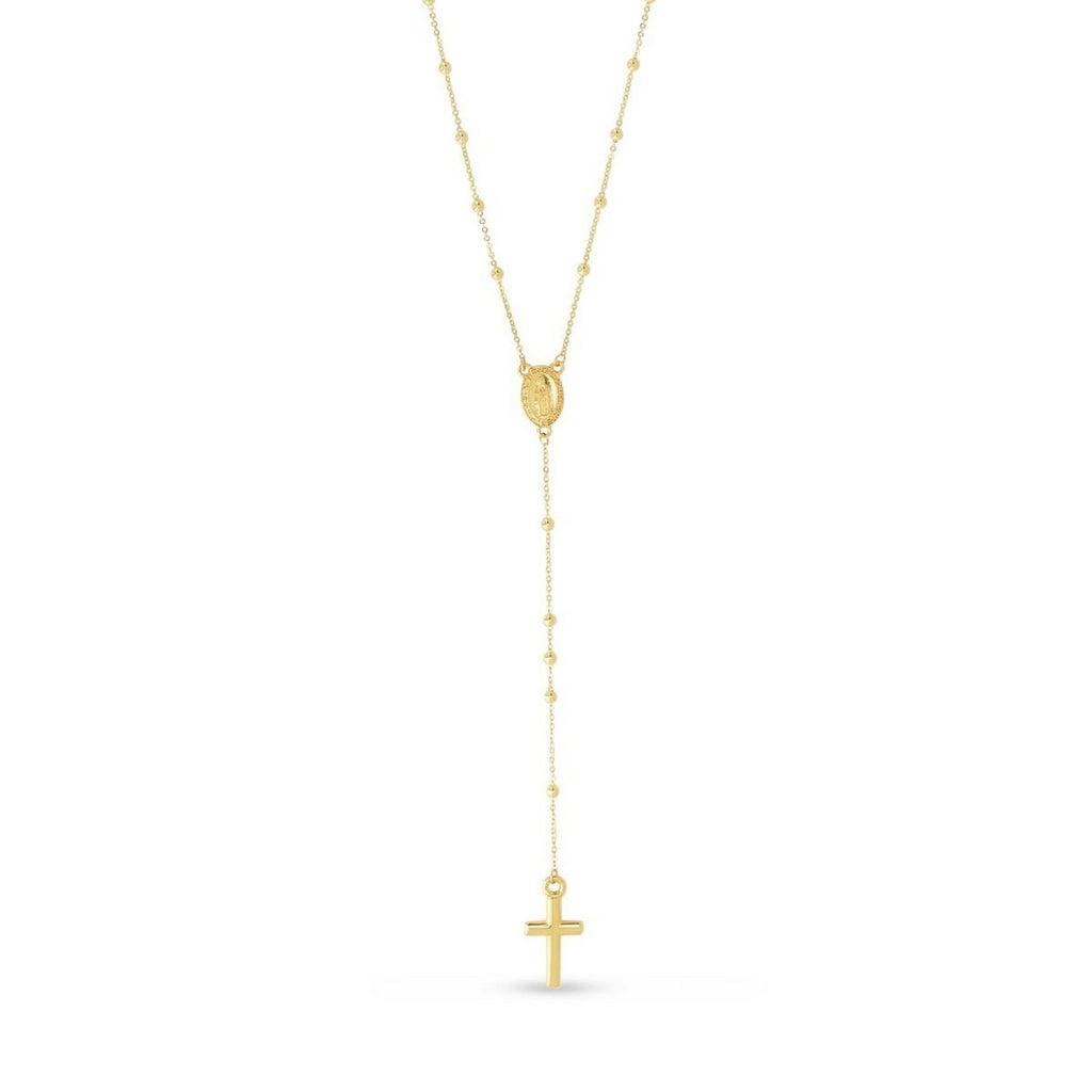14k Yellow Gold Rosary Necklace