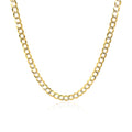 14k Two Tone Gold Pave Curb Chain
