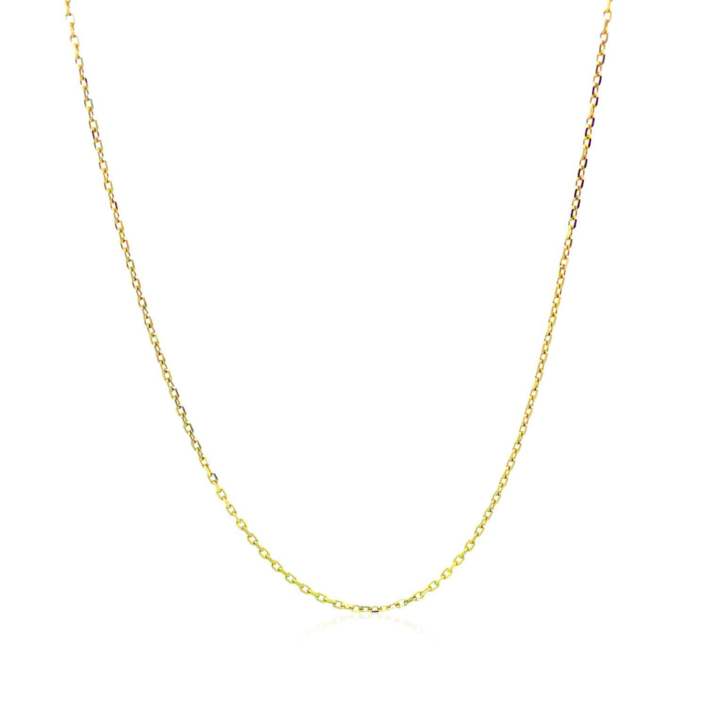 18k Yellow Gold Diamond Cut Cable Link Chain