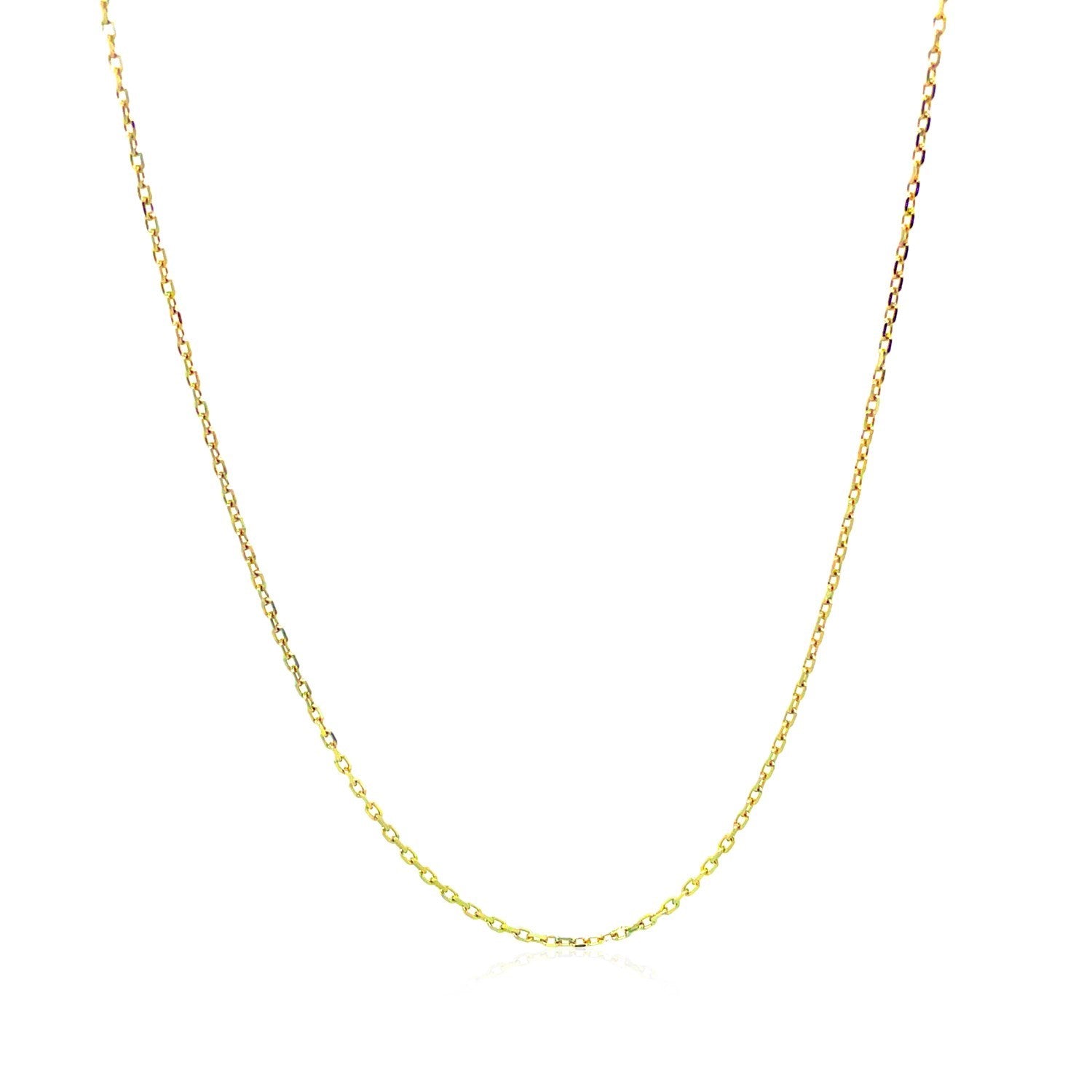 18k Yellow Gold Diamond Cut Cable Link Chain