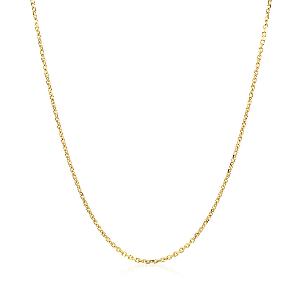18k Yellow Gold Diamond Cut Cable Link Chain