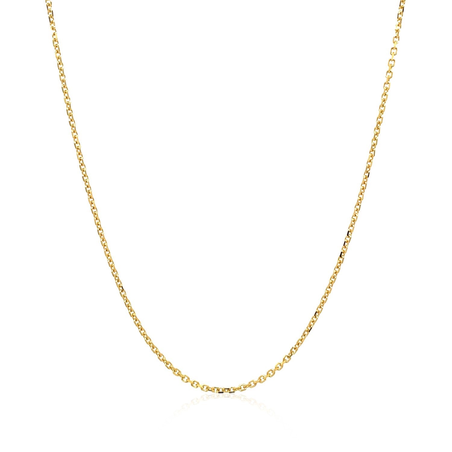 18k Yellow Gold Diamond Cut Cable Link Chain