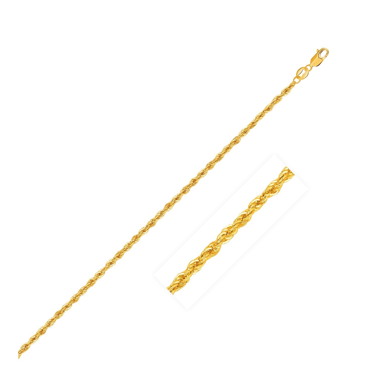 10k Yellow Gold Light Rope Chain