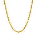 14k Yellow Gold Semi Solid Box Chain