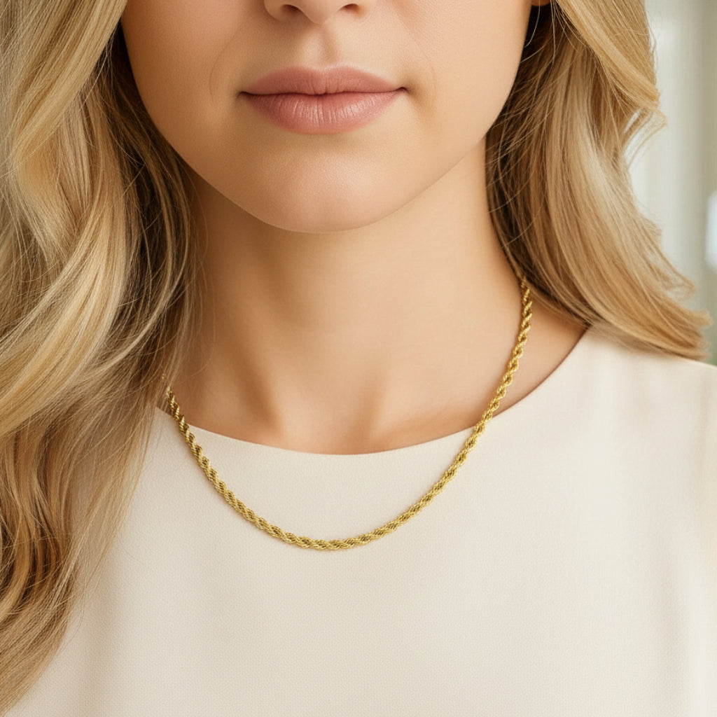 14k Yellow Gold Light Rope Chain
