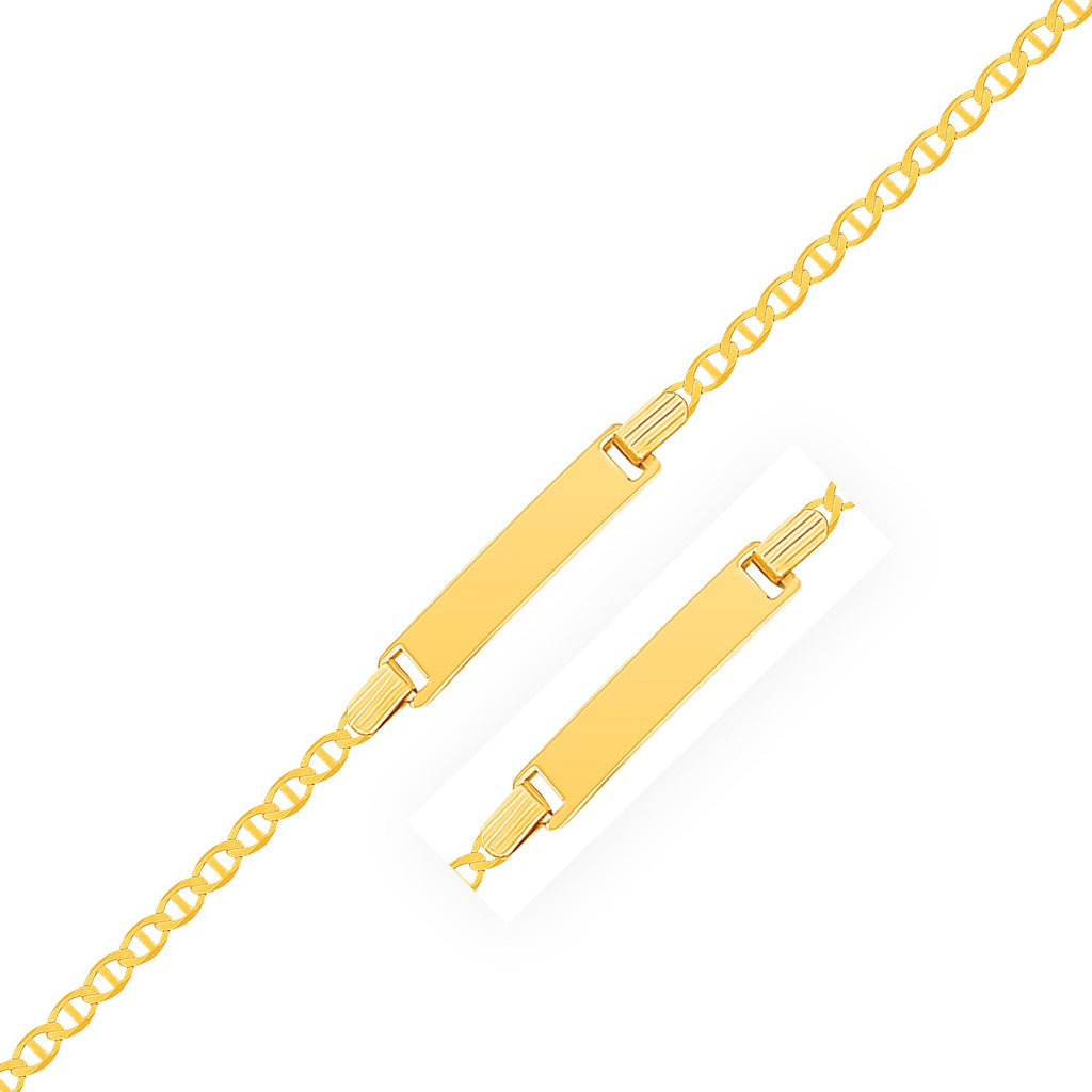 Pulsera Infantil de Oro Amarillo 14K con Eslabones Mariner – 6 Pulgadas