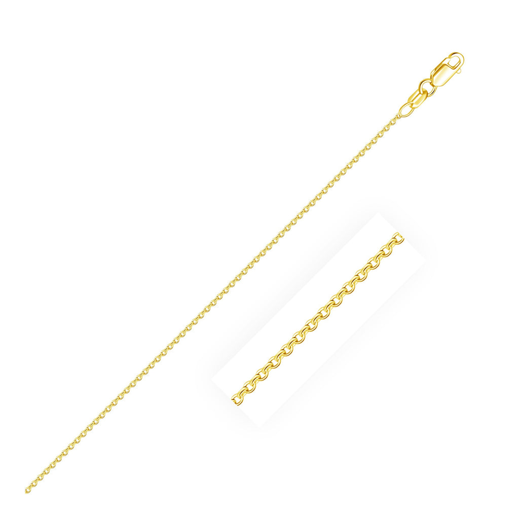 18k Yellow Gold Round Cable Link Chain