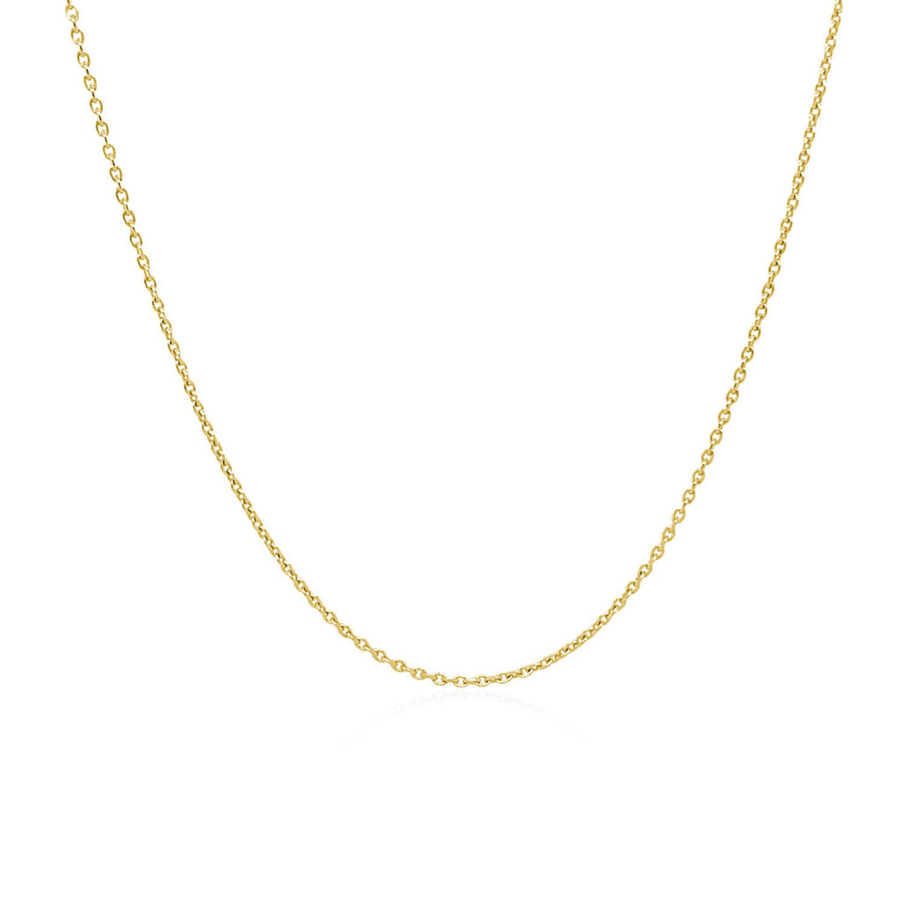 18k Yellow Gold Round Cable Link Chain