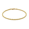 10k Yellow Gold Solid Diamond Cut Rope Bracelet
