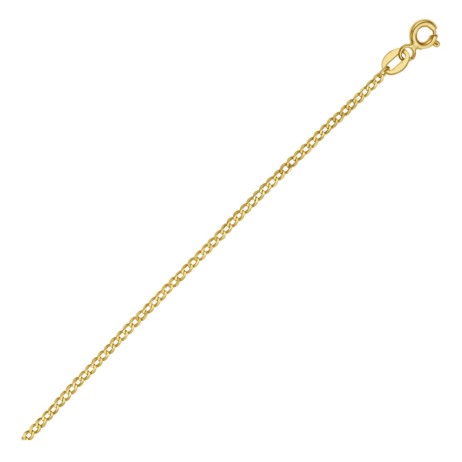 14k Yellow Gold Solid Curb Chain