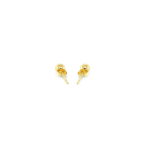 10k Yellow Gold Ball Style Stud Earrings