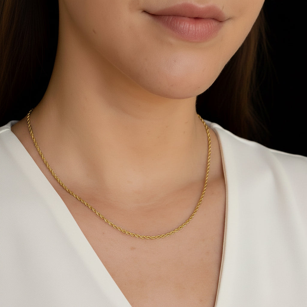 14k Yellow Gold Light Rope Chain