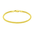 14k Yellow Gold Light Weight Wheat Bracelet