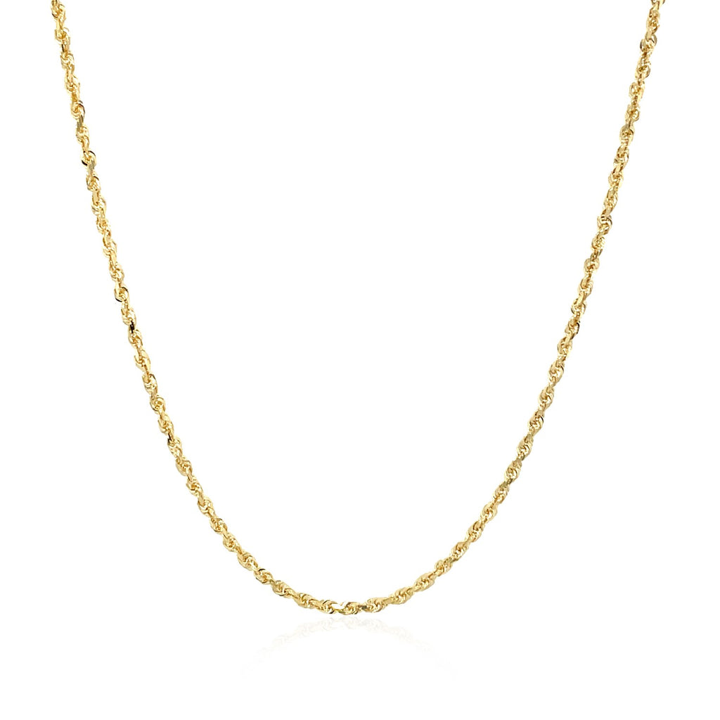10k Yellow Gold Solid Diamond Cut Rope Chain
