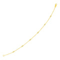 14k Yellow Gold 7 inch Bracelet with Diamond Stations