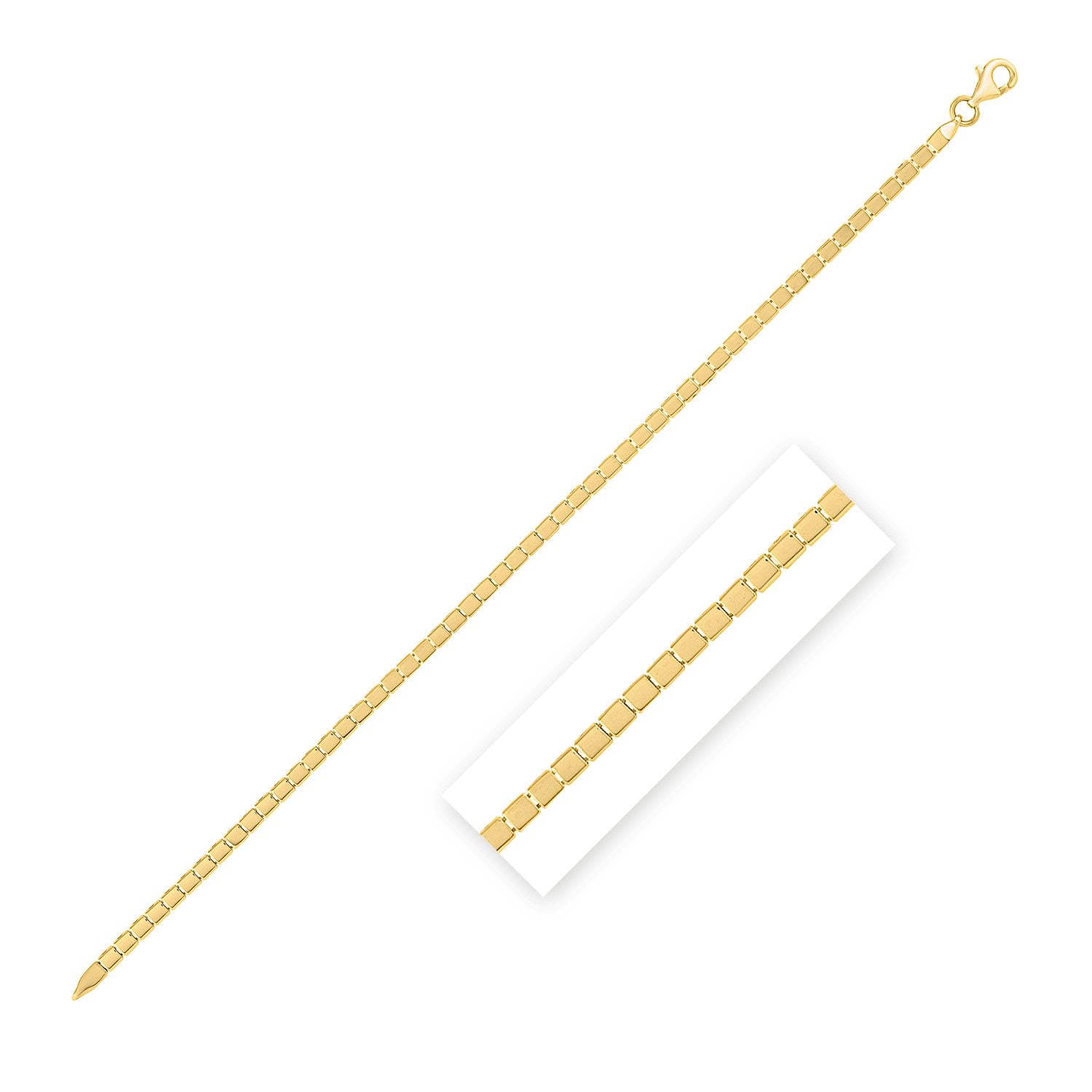 Mini Cube Bracelet in 14K Yellow Gold
