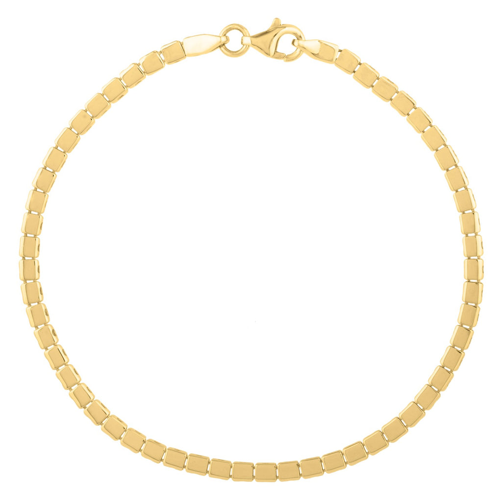 Mini Cube Bracelet in 14K Yellow Gold