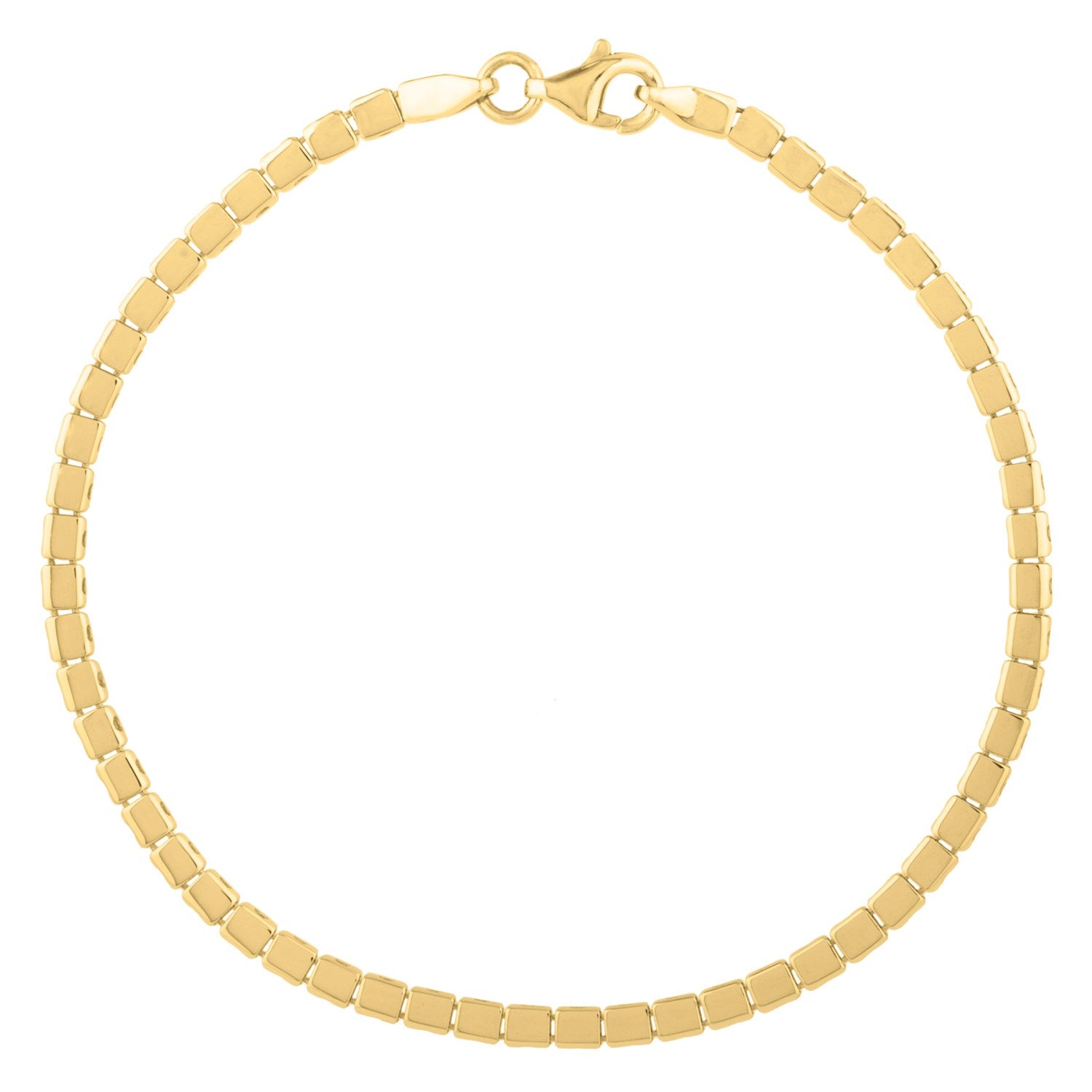 Mini Cube Bracelet in 14K Yellow Gold