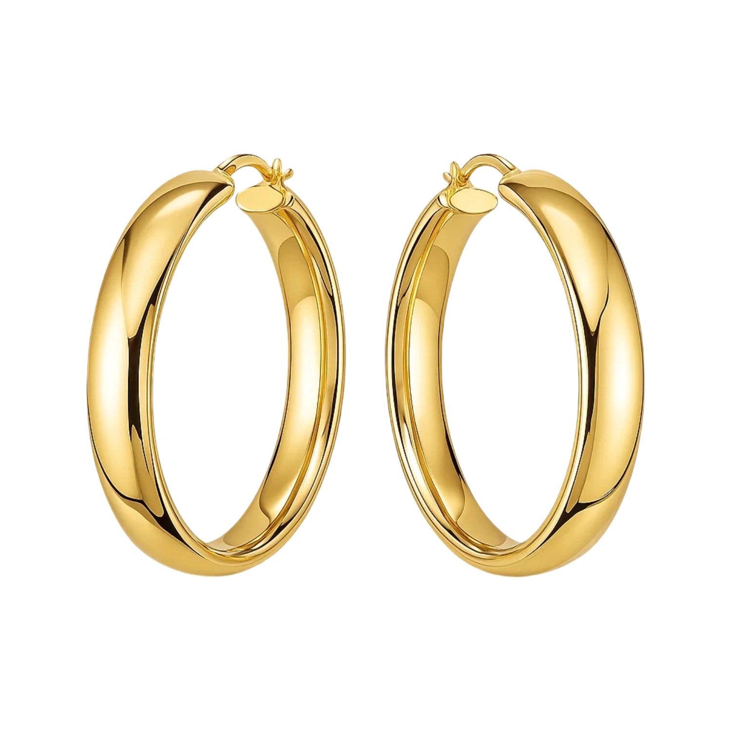14k Yellow Gold Wedding Band Hoops