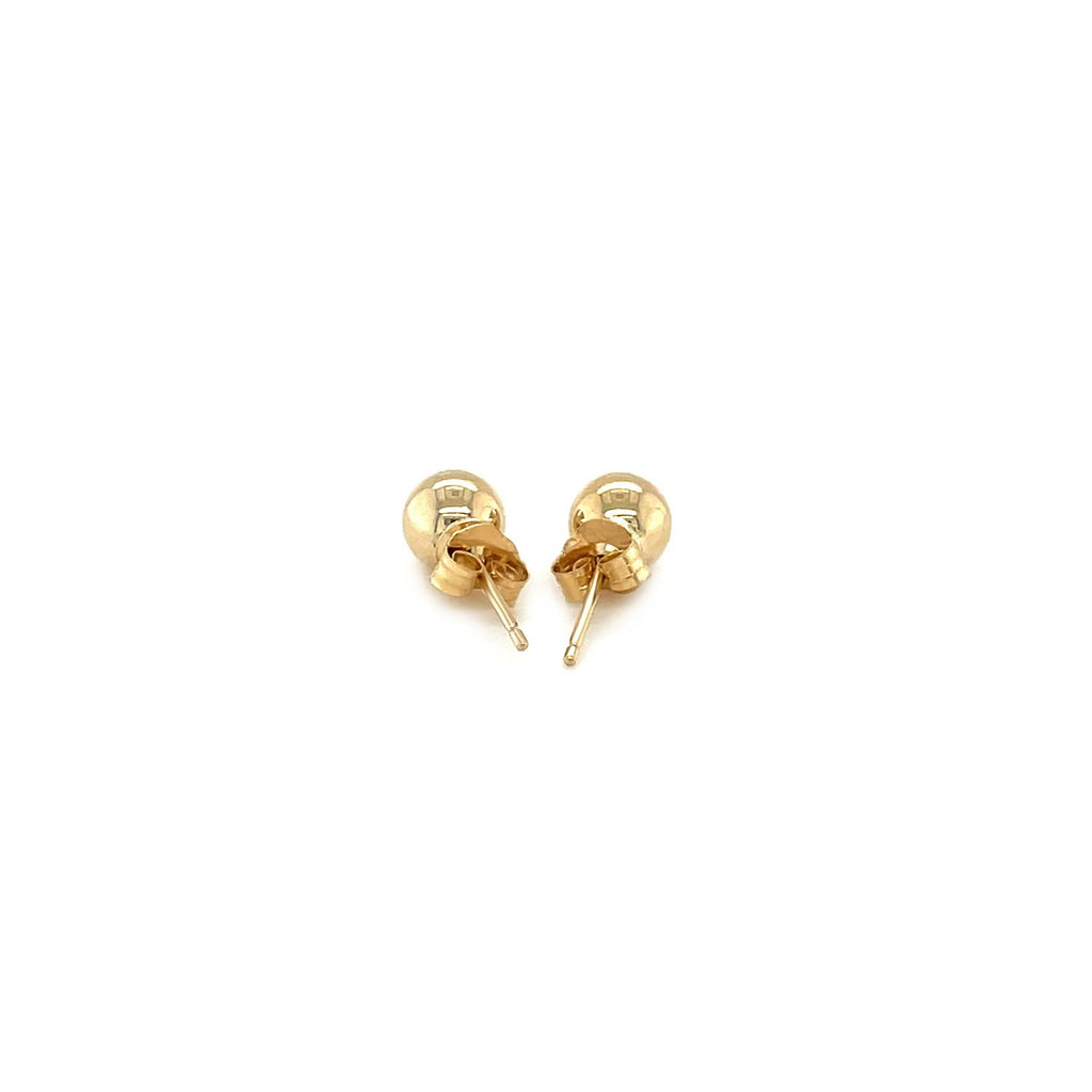 10k Yellow Gold Round Stud Earrings