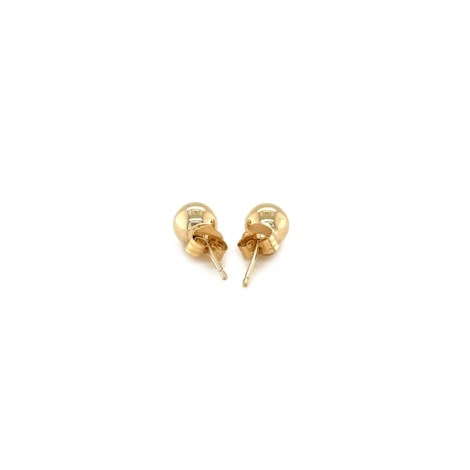 10k Yellow Gold Round Stud Earrings
