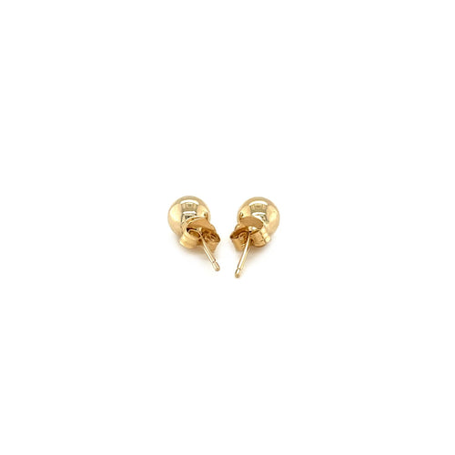 10k Yellow Gold Round Stud Earrings