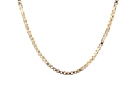 14k Yellow Gold Semi Solid Box Chain
