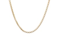 14k Yellow Gold Solid Round Box Chain